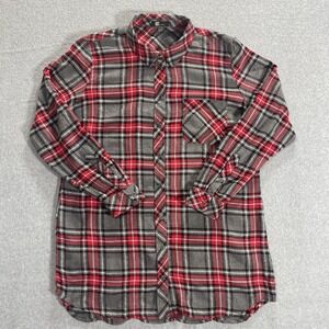 Kut From Kloth Flannel Shirt Plaid Womens Button Up Size L‎ Long Sleeve KT46009